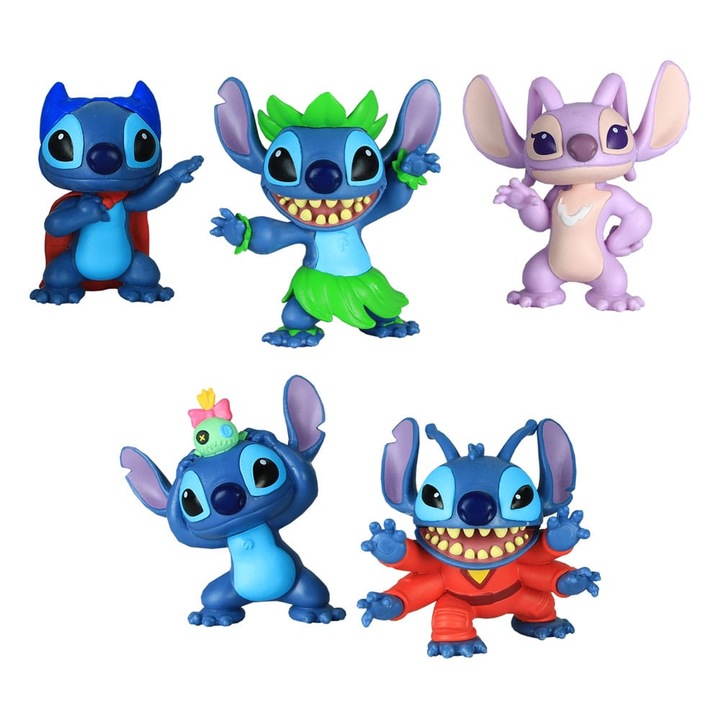 Set figurine colectionabile Disney, 5 piese, 7 cm, multicolor