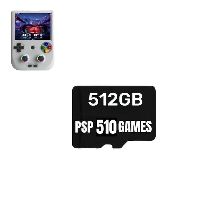 512GB карта памет, 510 PSP игри, голям капацитет, оригинален списък с игри