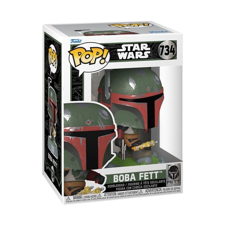 Фигурка Funko POP Star Wars 734 Boba Fett, 10 см, детайлен дизайн