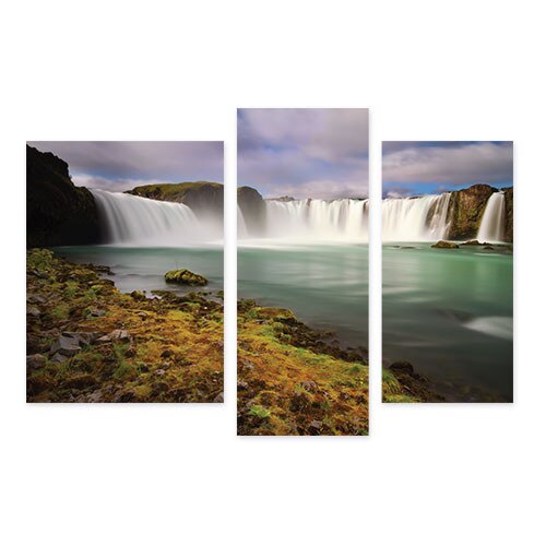 Set Tablouri Multicanvas 3 Piese, Peisaj de la cascada Niagara, 76 x 50 cm