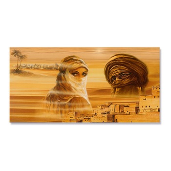 Tablou Canvas - Peisaj, Desert, Nisip, Soare, Arabi, Camila, 50 x 100 cm Tablou Canvas - Peisaj, Desert, Nisip, Soare, Arabi, Camila, 50 x 100 cm