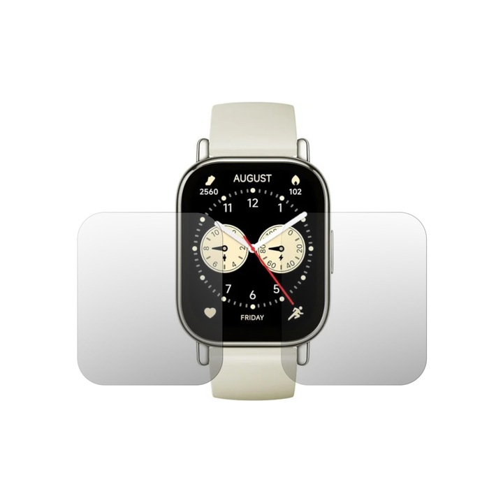 Set 2X Folie Protectie Ecran Mate Folie24, pentru Xiaomi Redmi Watch 5 Lite, Adezive, Flexibile cu Auto Regenerare
