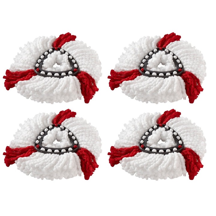 Set 4 capete de schimb pentru mop rotativ, Litago, compatibile cu mopuri Vileda