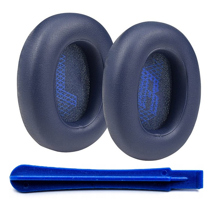 Set 2 bureti pentru JBL LIVE 650BT/650BTNC/660NC, Litago, izolare acustica, albastru