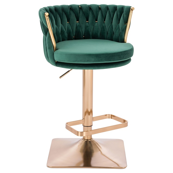 Scaun de birou, Votana, HR450KW, Catifea, Baza Aurie, Verde