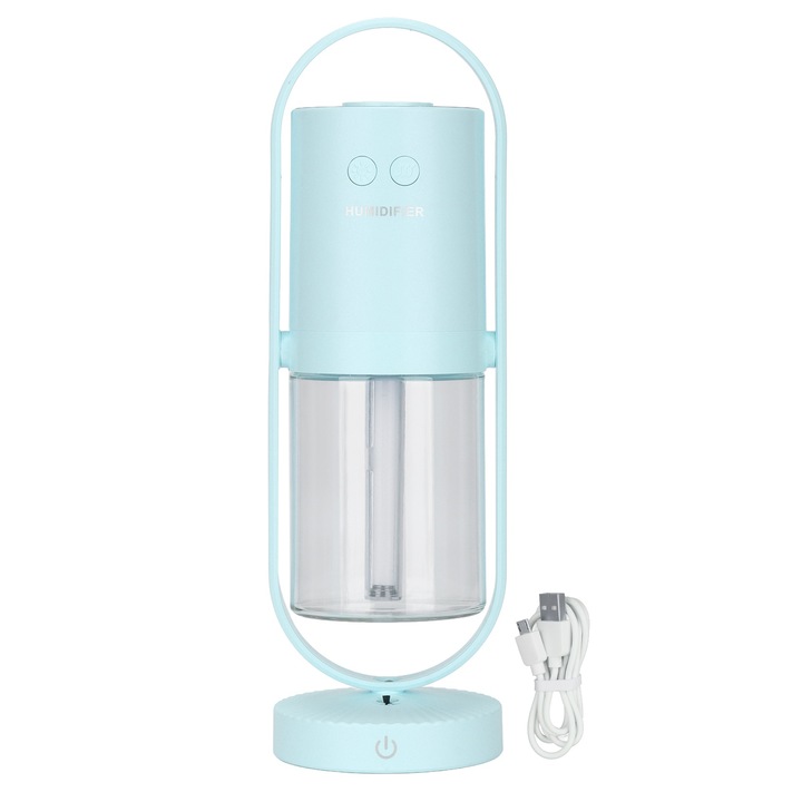 Hűsködös párásító, longziming, hordozható, 200ml, 5 óra folyamatos működés, kék