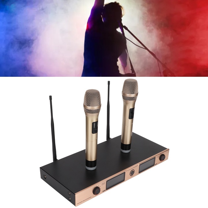 UG-368 vezeték nélküli mikrofonrendszer, 2 csatorna, fekete, 650-695MHz