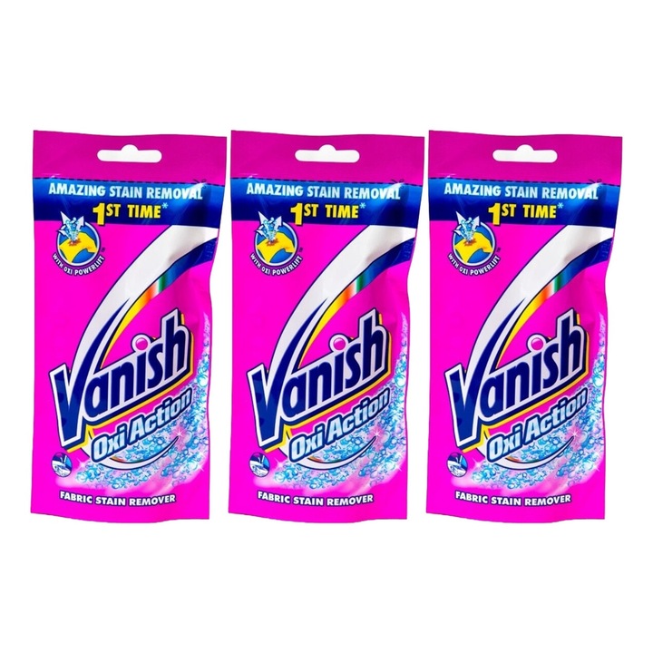 Set 3 x Vanish Pete Lichid 100ml Pink, fresh aroma, parfum floral, distruge calcarul, rapid si eficient, testat dermatologic, prospetime de lunga durata, eficacitate maxima, continut generos, elimina mirosuri neplacute