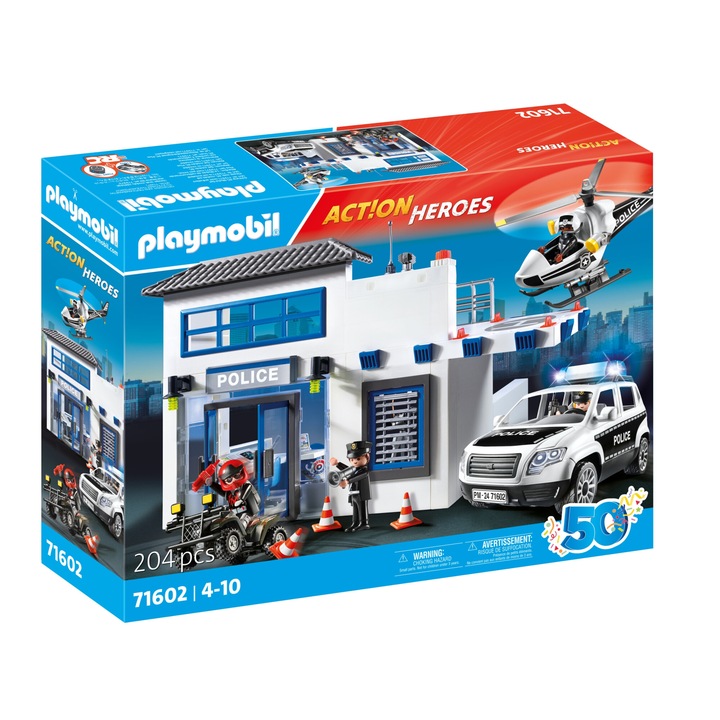 Playmobil építőkészlet, rendőrségi plakát, 3 év+, tarka