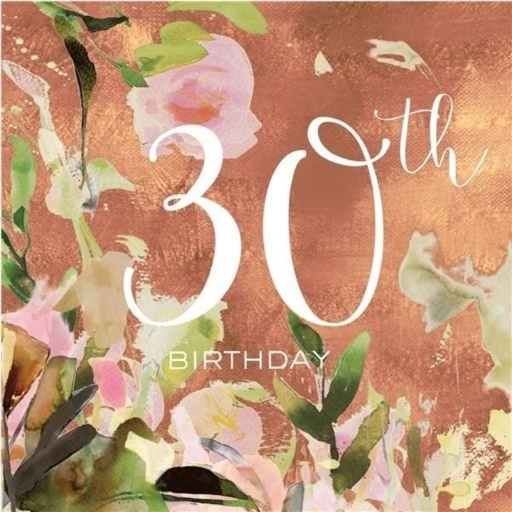 Karnet patrat cu envelopa Urodziny 30, Museums & Galleries, 164x164 mm, folie