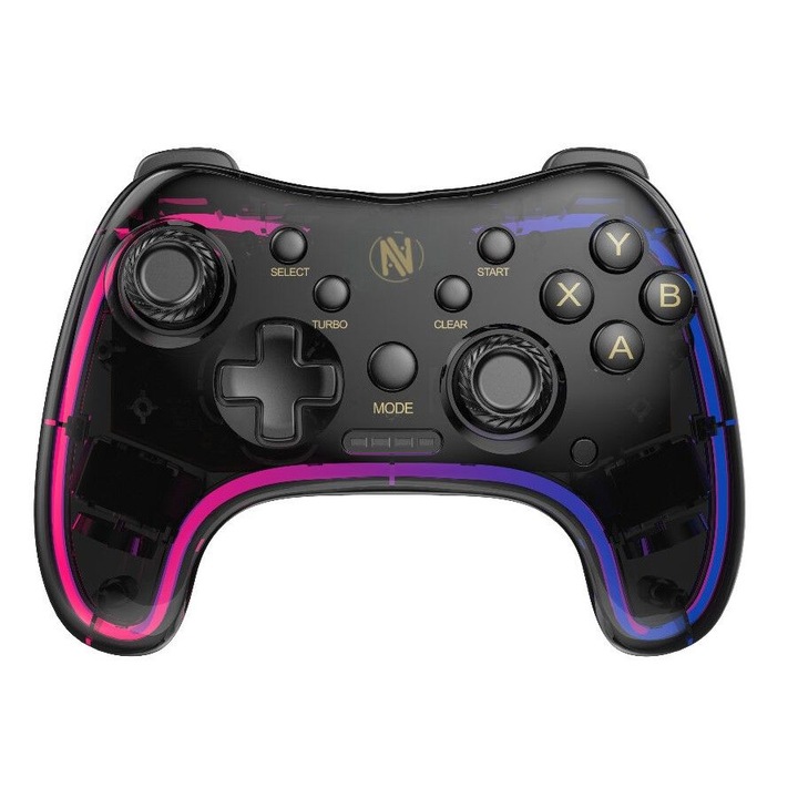 iBox IGP5 Bluetooth Gamepad, fekete, PC/Android/iOS/Nintendo Switchhez, analóg joystick, vibrációs funkció