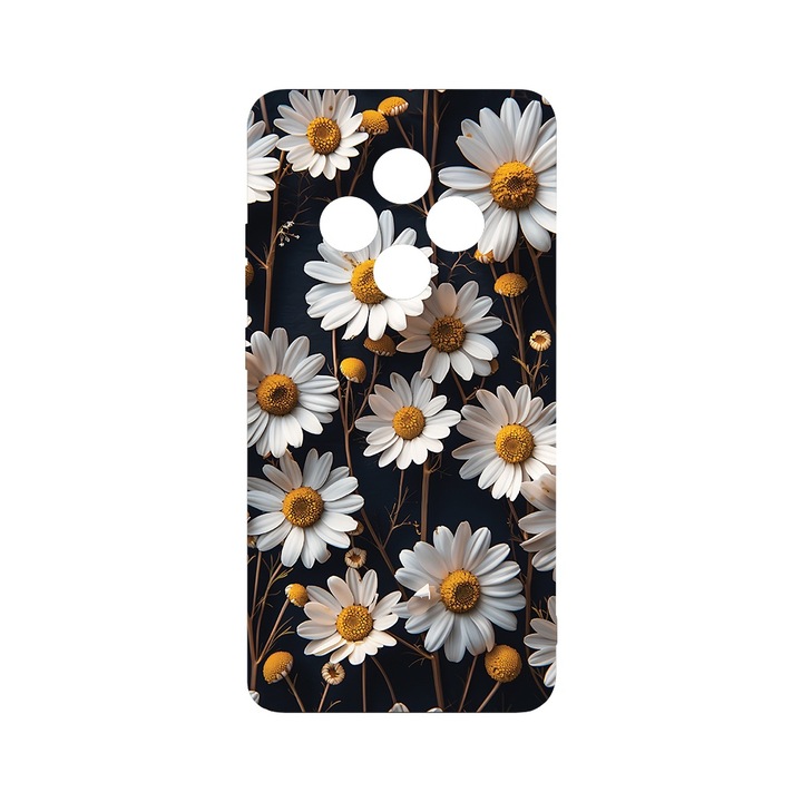 Husa Pentru OPPO Reno12 F / Reno12 FS, BestCase® Slim Premium Silicon 1.2MM, 3D Daisy, Microfibra in interior, Antisoc, Protectie camera si ecran, PB 1439