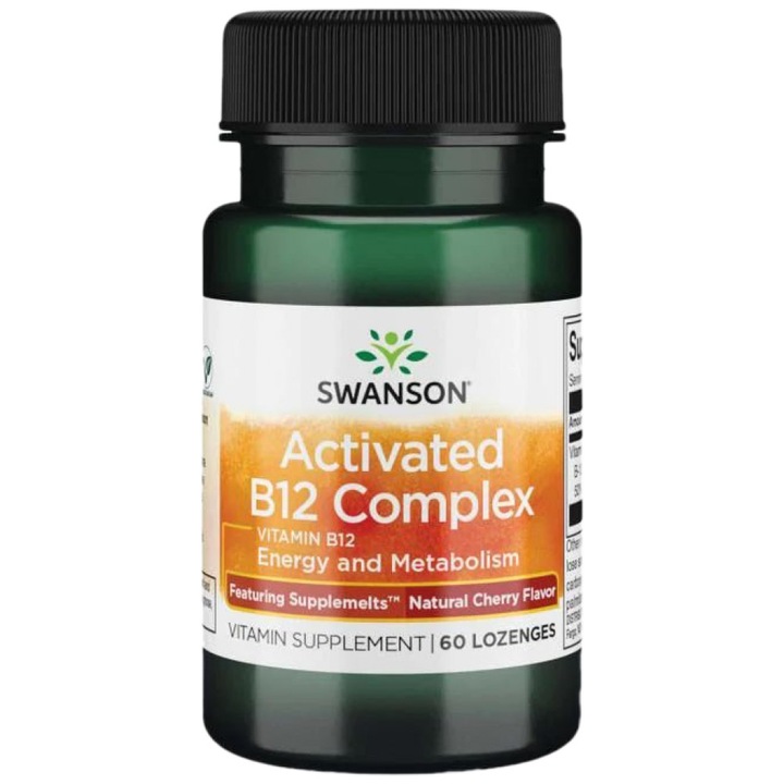 Хранителна добавка SWANSON Activated B12 Complex 2000 mcg, 60 Подезични таблетки
