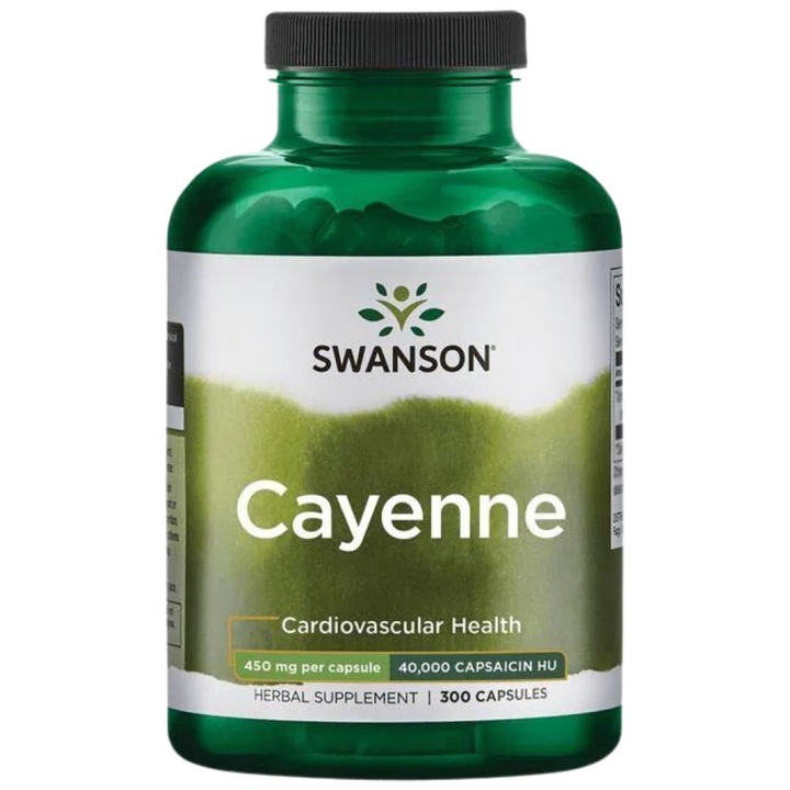 Suplimente nutritive Cayenne, Swanson, 300 capsule