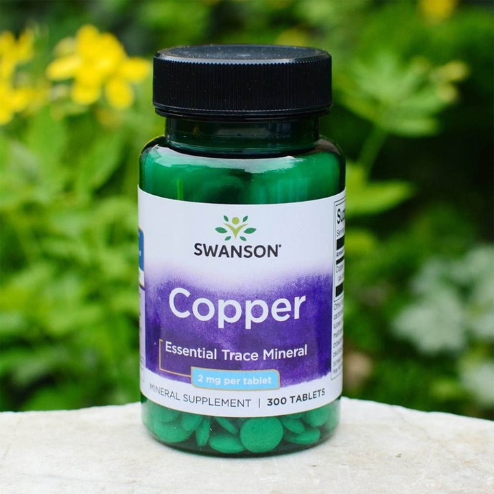 Copper - Cupru Chelat 2mg 300 Tablete, Swanson