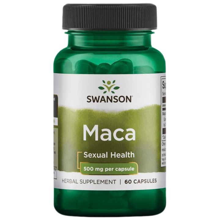 Swanson Maca kivonat, 500 mg, 60 Kapszulák (növeli a libidót nőknél és férfiaknál)