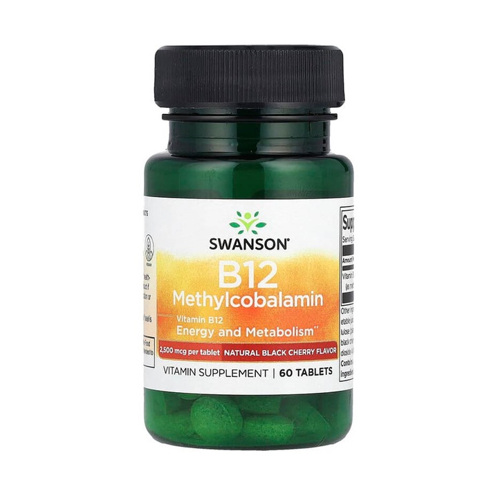 Vitamin B-12 Methylcobalamin, 2500 mcg, Swanson, 60 tablete SWU783