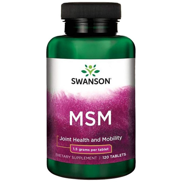 Supliment alimentar, Swanson, MSM 1500 mg, 120 Tablete