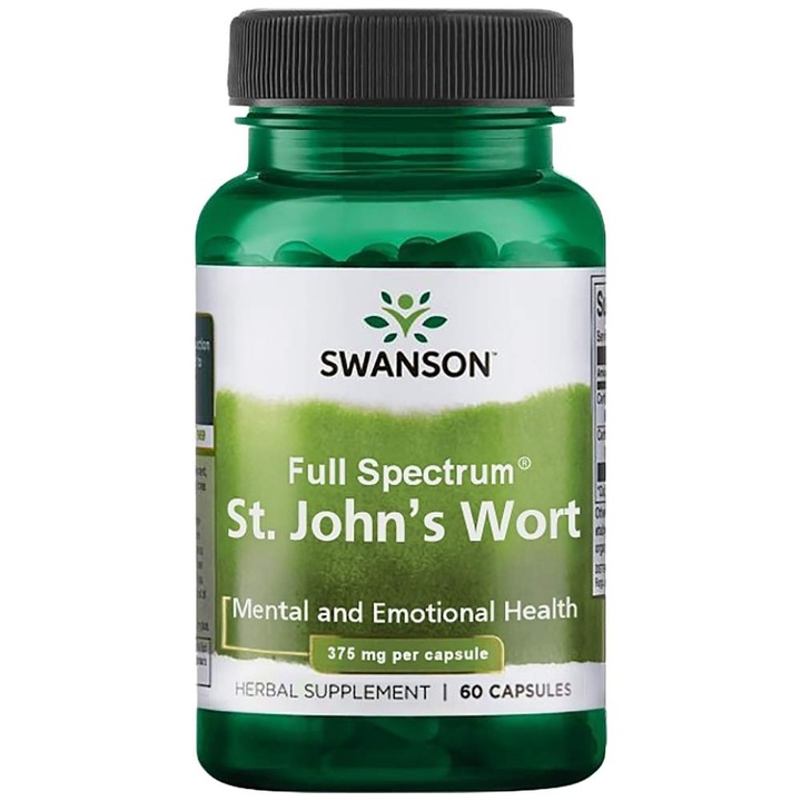 Táplálék-kiegészítő SWANSON St. Johnand's Wort 375 mg, 60 kapszula
