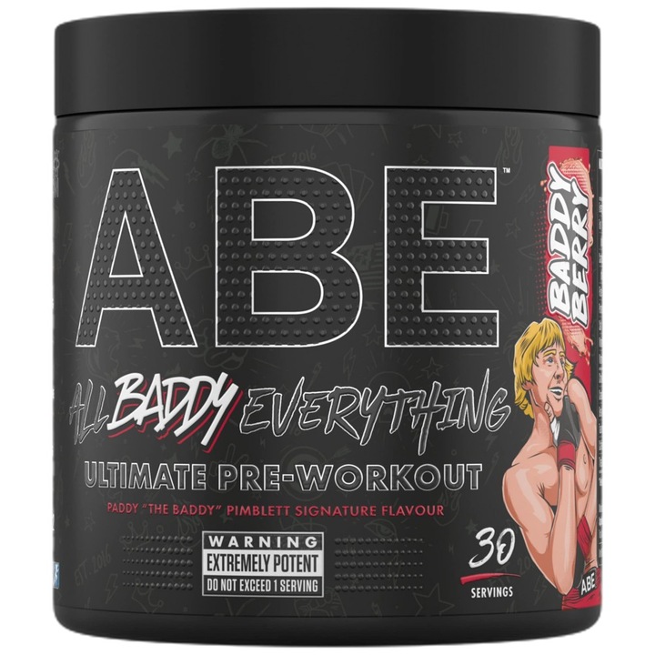 Хранителна добавка Applied Nutrition ABE - All Black Everything Ultimate Pre-Workout, Bad Berry, 375 грама