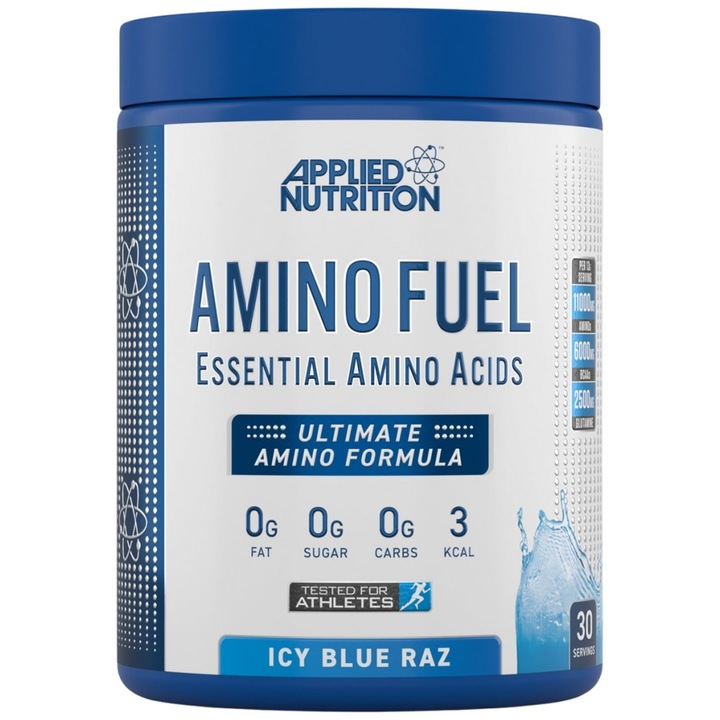 Хранителна добавка Applied Nutrition Amino Fuel Essential Amino Acids, Icy Blue Raz, 390 грама