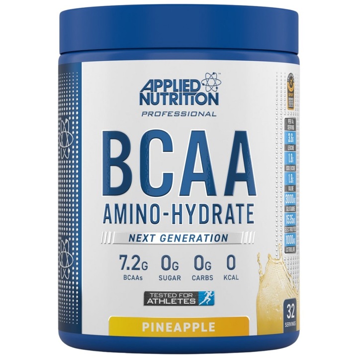 Хранителна добавка Applied Nutrition BCAA Amino-Hydrate Next Generation, Ананас, 450 грама