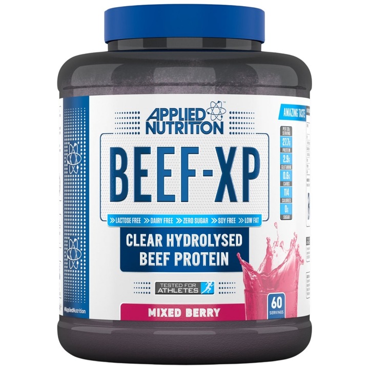 Supliment alimentar Applied Nutrition Beef-XP Clear Hydrolyzed Beef Protein, fructe de padure, 1800 grame