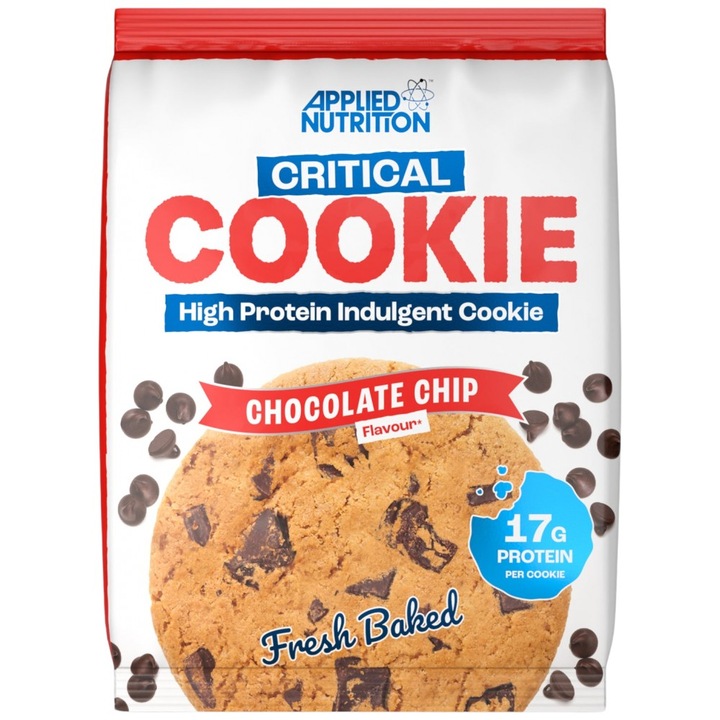Supliment alimentar Applied Nutrition Critical Cookie Biscuiti cu continut ridicat de proteine, Ciocolata cu bucati, 85 grame