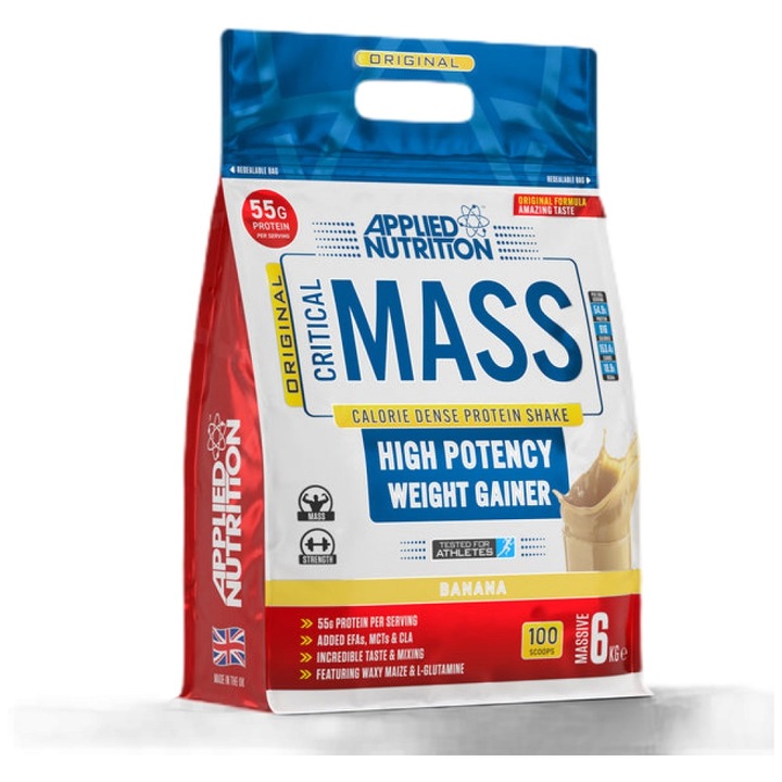 Supliment alimentar Applied Nutrition Critical Mass Original, Banana, 6000 grame