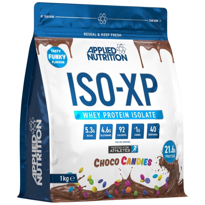 Хранителна добавка Applied Nutrition Iso-XP 100% Whey Isolate, Choco Candies, 1000 грама