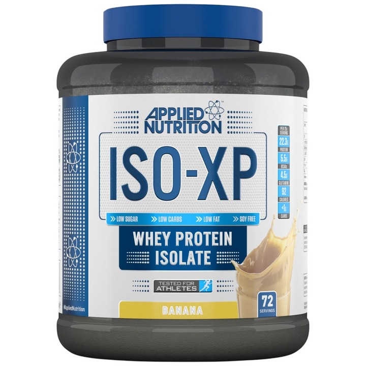 Хранителна добавка Applied Nutrition Iso-XP 100% Whey Isolate, Банан, 1800 грама