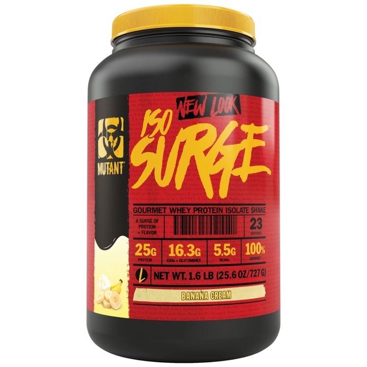 Étrend-kiegészítő MUTANT ISO SURGE, Banán, 727 gramm