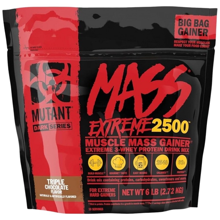 Supliment alimentar MUTANT Mutant Mass / XXXtreme 2500, Ciocolata Tripla, 2720 grame