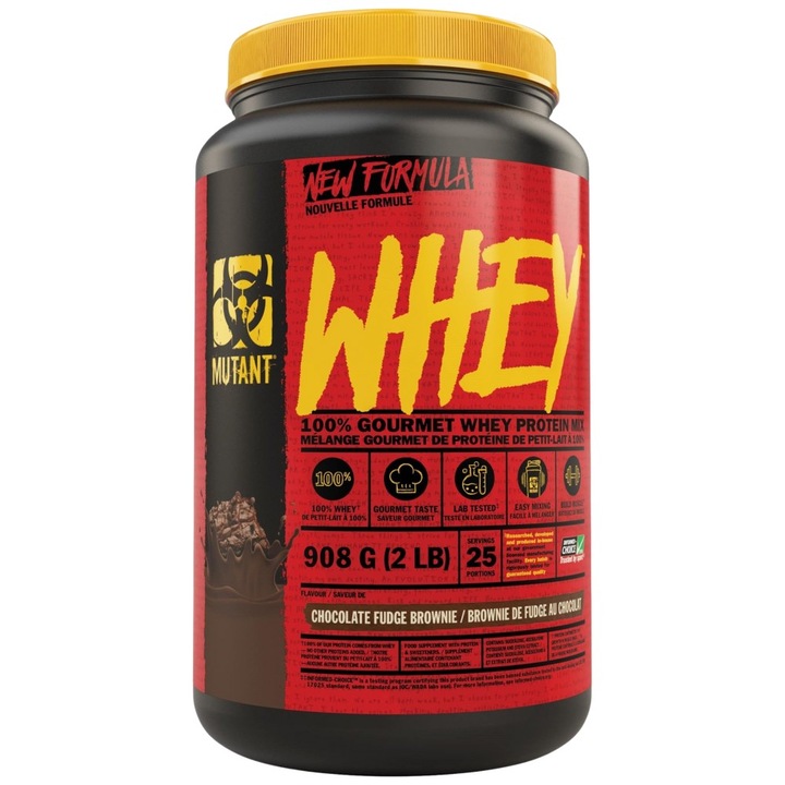 Supliment alimentar MUTANT Mutant Whey, Fudge Brownie, 908 grame