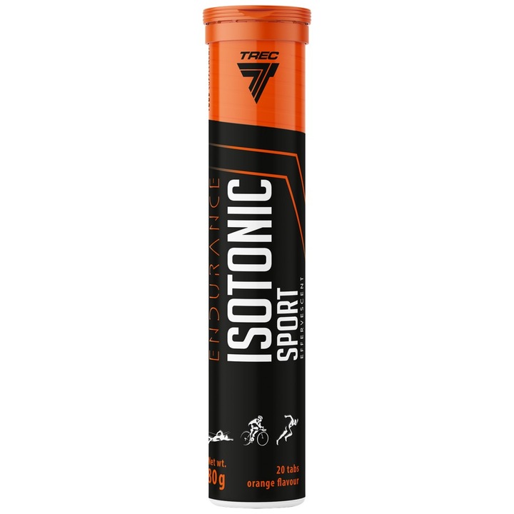 Supliment alimentar Trec Nutrition Isotonic Sport Endurance Efervescent, Portocaliu, 20 tablete solubile