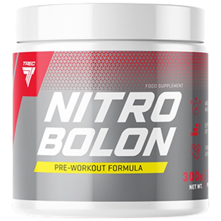 Supliment alimentar Trec Nutrition Nitrobolon Fara stimulent Pre-antrenament, Tropical Punch, 300 grame