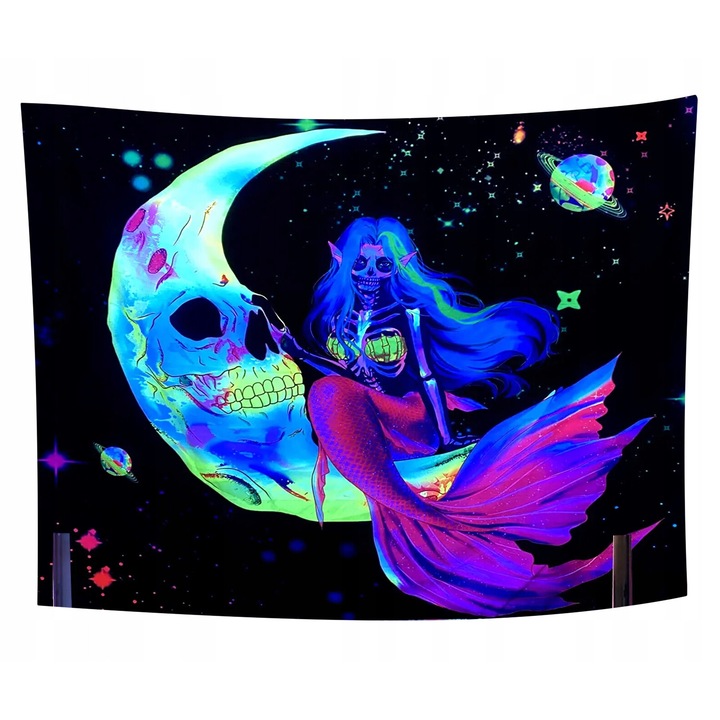 Декорация за стена UV FLUORESCENT GOBELIN ODBLASK 150cm XL moon