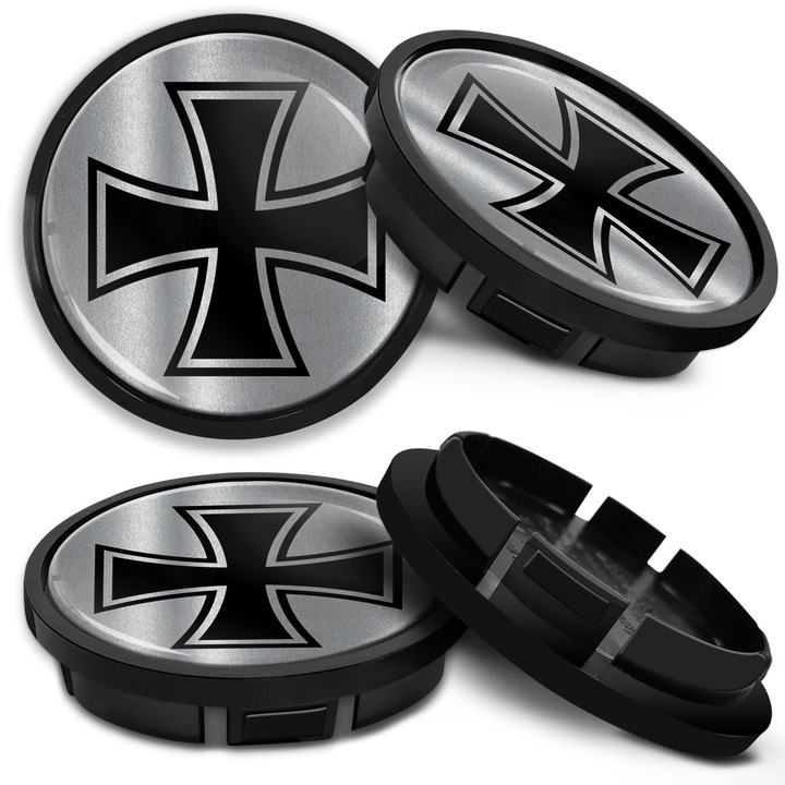 Set capace roti SkinoEu 66 mm compatibile cu jante din aliaj VW/Volkswagen 5G0601171 Black Cross CR 24 4buc