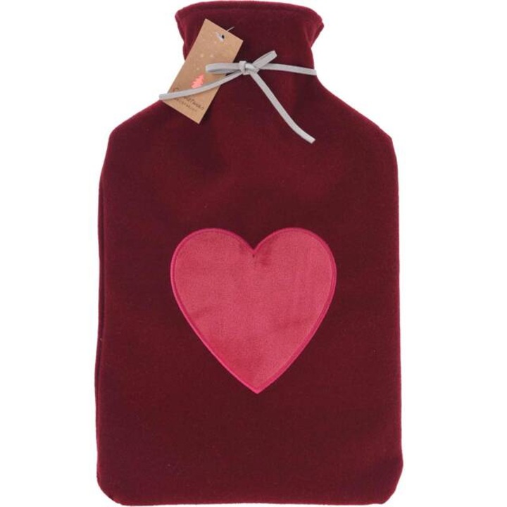 Husa pentru sticla de apa calda din tricot, 35 cm - rosu