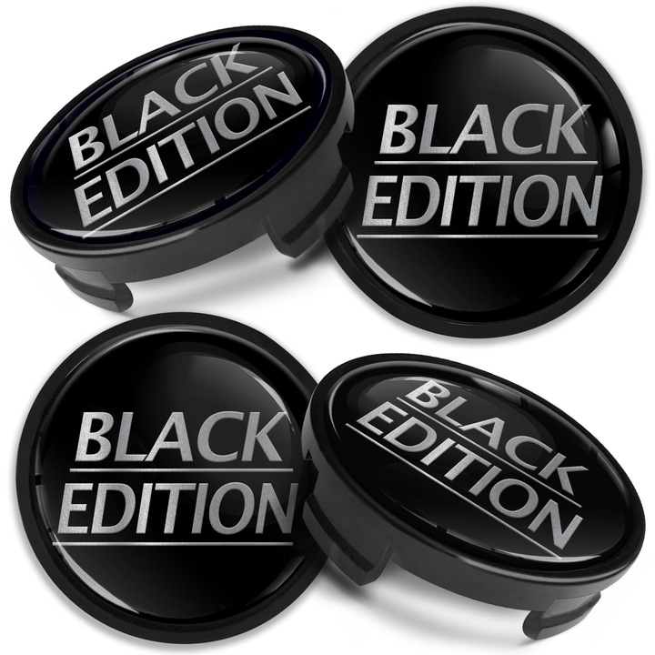 Комплект капачки за джанти SkinoEu, 54 мм, съвместими с алуминиеви джанти за FORD, 6M-21-1003 AA / 6M-21-1003 BA, Black Edition CF 9, 4бр