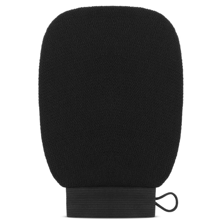 Manusa exfolianta COMEWE, set 1 buc, pentru baie, indepartare piele moarta, imbunatateste textura pielii, negru