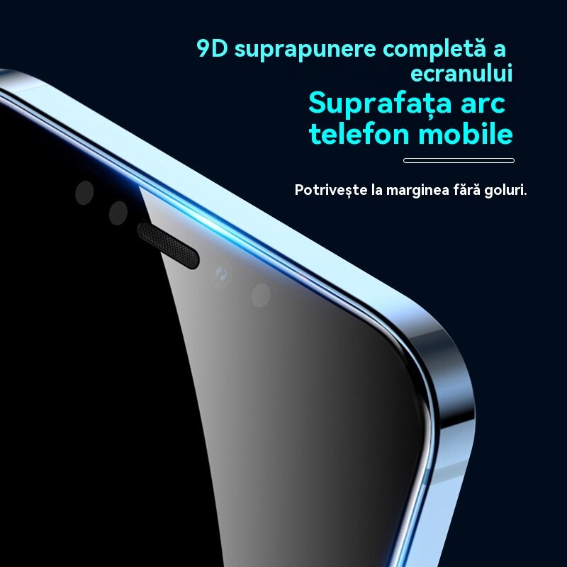 Folie sticla privacy, durabil, anti-amprenta, pentru iphone 15 pro max, usor de instalat, oleofobic, clar, sensibilitate ridicata, 3D, anti-zgarieturi, rezistent la uzura