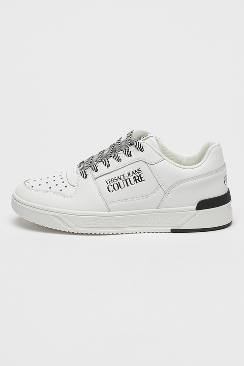 Versace Jeans Couture, Спортни обувки Starlight от кожа и еко кожа, Бял