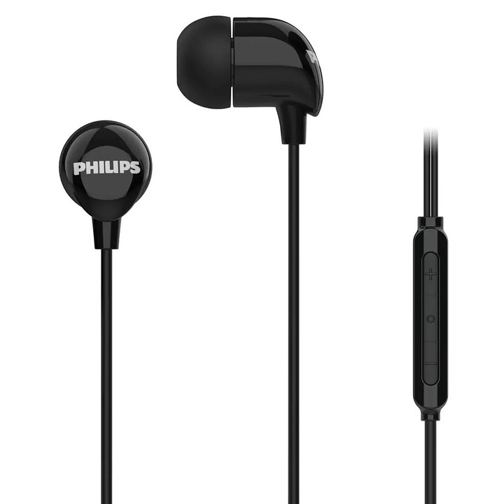 PHILIPS Fülbe helyezhető fejhallgató mikrofonnal, 8,6 mm-es meghajtókkal, fekete TAE2146BK/00