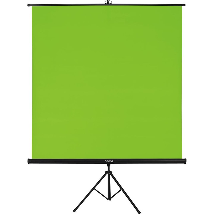 Проекторен екран 100" Hama Green Screen, 180 х 150 cm, 1:1, Зелен
