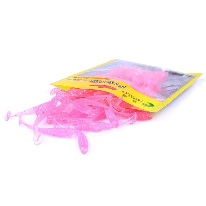 Enforose puha csali, T-farok, finom textúra, 50 darabos készlet