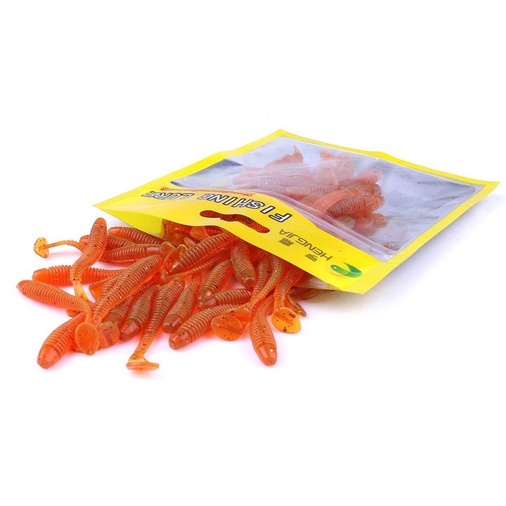 Enforose puha csali, T-farok, puha textúra, kompakt kialakítás, 50 darab