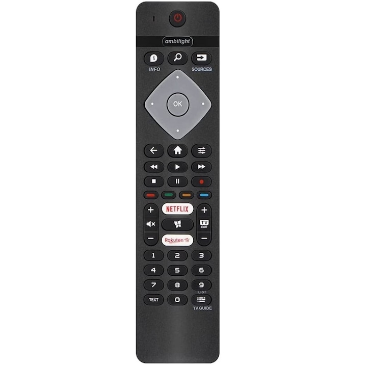 Univerzális távirányító Philips LED/LCD Smart TV 398GR10BEPHN, Parasource®, fekete