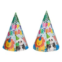 Set Coifuri Petrecere, Model Animale, Hartie, Multicolor, 16cm, 6 Bucati