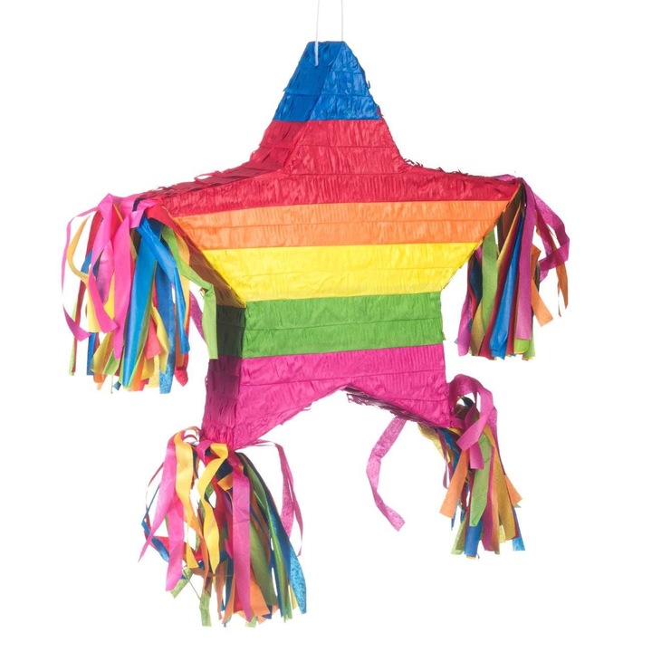 Pinata Stea, Model Multicolor, Include 50 Jucarii, Dimensiuni 50 x 8 x 48 cm, MYONNA IT & E- COMMERCE ®